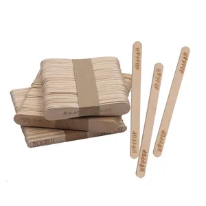 Bâtons de bois jetables en bois, baguettes pour glace, tampon en bois de creamft