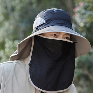 2025 esterno estivo cappello a secchiello per gli uomini copril collo protezione viso Anti UV per alpinismo e pesca - Product Image 4