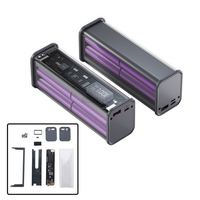 Kits DIY Boîtier de Power Bank 8 Sections 18650 Coque d'Alimentation Mobile PD22.5W Coque Transparente Mecha DIY Power Bank