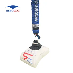 One-hand operate vacuum lifter system handling 25kg sacks used in Food industry
