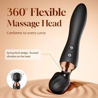 Vibrateur de massage AV à double tête 12 modes Strong Speed pour femmes, grand vibrateur baguette, produits pour adultes