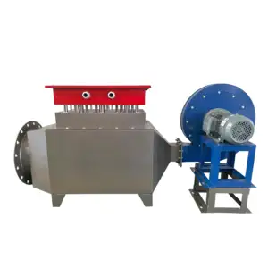 Electric air duct heater for heating up of the factory building