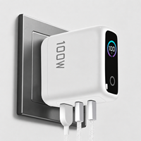 Chargeur mural LED GaN 100W ignifuge QC3.0 avec 2 ports Type-C et 1 port USB OTP/OVP pour ordinateur portable/iPad/écouteurs/téléphone portable/appareil photo