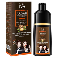 Champú Tinte para Cabello IVS de Fabricante OEM en Guangzhou, Colorido, Sin Amoníaco, Natural, de Coloración Rápida, a la Moda, en Tonos Castaño y Negro para Hombres