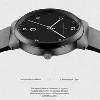 Montre à quartz pour homme Sn8013-B, boîtier en acier inoxydable, verre saphir synthétique, bracelet en acier 316L de 22 mm, étanche à 100 m, aiguilles
