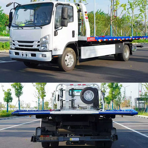 Nouveau camion de remorquage à plateau plat jaune avec plateforme élévatrice hydraulique pour le transport et les opérations de sauvetage de voitures - Product Image 2