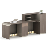 Bureau de réception Design réception en bois Bureau Hôtel Salon de manucure Bureau Table de réception Comptoir de salon Bureau de réception