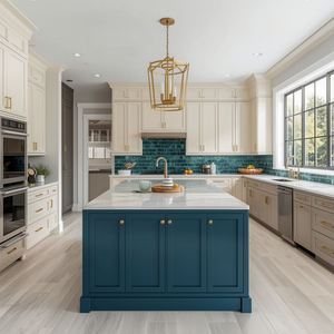 Los Mejores Gabinetes de Cocina Modernos en Blanco y Negro, Conjuntos de Gabinetes de Cocina de Madera, Muebles de Cocina Montados en la Pared para Apartamento - Product Image 3