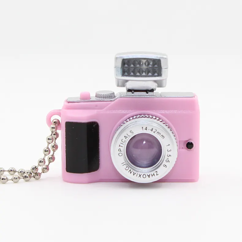 fujifilm camera keychain hotsale camera necklace with sound and led light camera pendant with leather string