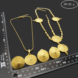 Zhuerrui – ensemble de <span class=keywords><strong>bijoux</strong></span> de maman plaqué or 18 carats, cadeau de fête des mères de haute qualité, dernier Costume italien, <span class=keywords><strong>bijoux</strong></span> de mariée simples HA16112205 - Product Image 5