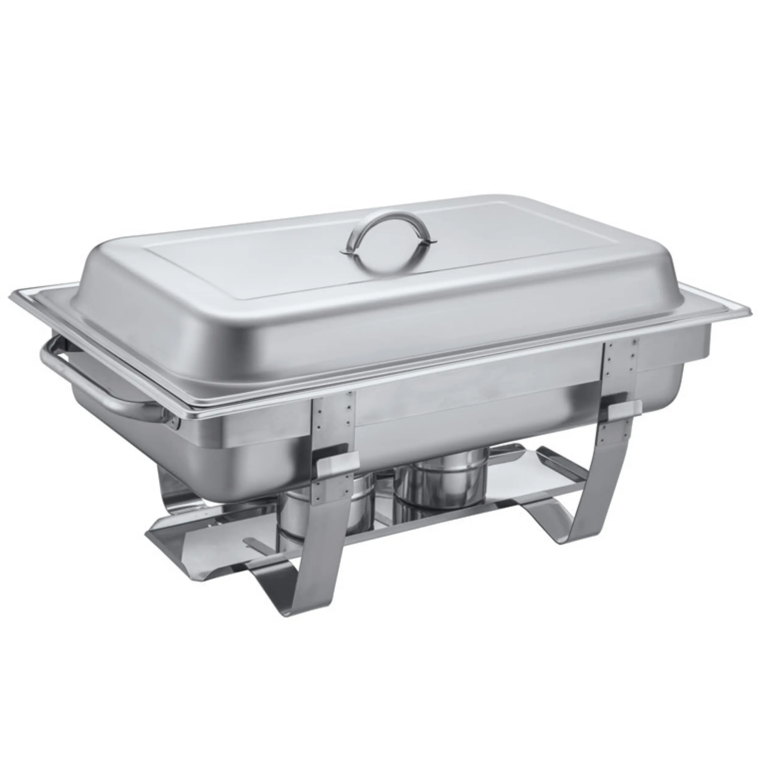 Buphex SS201 Economy Chafer 9L 633-1 Soporte fijo Chafing Dish con GN1/1x1 Calentador de alimentos para hotel, restaurante, buffet