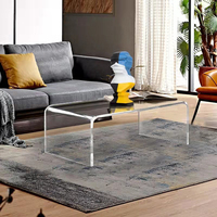 Moderner Minimalistischer Acryl-Couchtisch mit Kristallbasis Kleiner Runder Nachttisch & Sofatisch Kreatives Transparentes Design