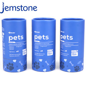 Boîte d'emballage cylindrique en carton kraft recyclable de qualité alimentaire pour thé en vrac, nourriture pour animaux de compagnie, poudre de protéines, tube en papier, design personnalisé - Product Image 1