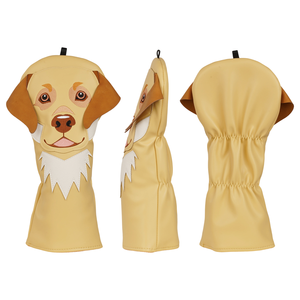 Housse de tête de club de golf personnalisée en cuir PU pour bouledogue français, <span class=keywords><strong>Golden</strong></span> <span class=keywords><strong>Retriever</strong></span>, accessoires de golf imperméables - Product Image 4