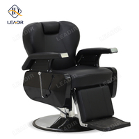 Vente en gros d'équipement de salon de coiffure moderne Chaise de coiffeur pour homme Chaise de barbier robuste avec repose-pieds