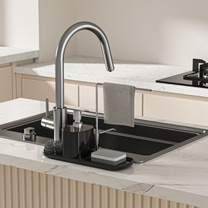 Support d'éponge de cuisine innovant 2-en-1 avec distributeur de savon mousse (ABS automatique) – Option logo personnalisé - Product Image 6