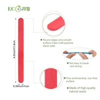 Bâtonnets en bois jetables pour sucettes glacées, bâtonnets de crème glacée colorés, bois teinté de qualité alimentaire, bâtonnets plats pour l'artisanat, 7,87 pouces pour la préparation de desserts glacés