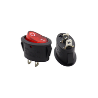 Tombol Tekan On-Off Rocker 3P Pin Tahan Air Bahan PC 10A Saklar LED STANDERD Merah Kuning Biru Hijau Putih Hitam Abu-abu