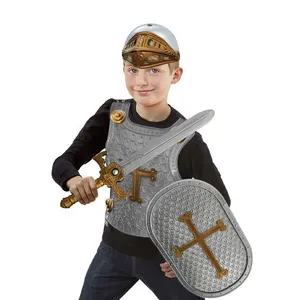 Set Mainan Senjata Kostum Cosplay Pesta Perisai Armor Helm Pedang Tentara Terlaris