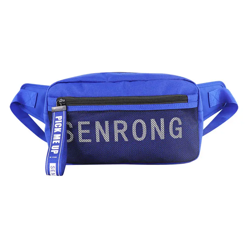Fanny Pack For Men Large Capacity Dark Blue Fashion Waist Bag Custom Water Proof Unisex SRB19-018H Polyester Zipper Senda