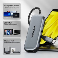 WAVLINK 5Gbps USB C Adaptateur Ethernet sans fil 95W Port de charge sans pilote Compatible Windows 10/11 Mac OS 11 Linux pour ordinateurs portables