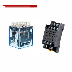New 3 ON 3 Off Rơ Le 10A 11pin + cơ sở DC12V DC24V AC24V ac36v ac48v 110V AC220V ly3n J LY3N-J thu nhỏ trung gian Rơ Le - Product Image 2