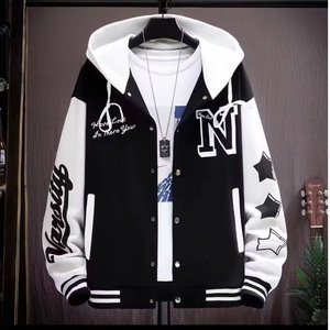 <span class=keywords><strong>Blouson</strong></span> Baseball Homme 2025 Tendance Jeune Élégant Décontracté <span class=keywords><strong>Printemps</strong></span> Automne Veste Étudiant Garçon Motif Lettres - Product Image 1