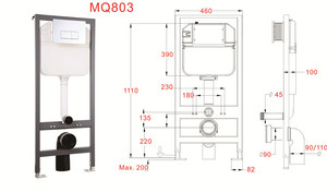 New Product Sale Durable Technological Contactless Toilet Manual Concealed <strong>Cistern</strong> with Stylish Design - Product Image 2