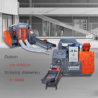 Machine de recyclage automatique de câbles usagés de type sec LX-400C Lansing 450 kg/h – Granulateur industriel de fils haute pureté
