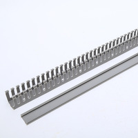 Organisateur de câbles pour rack de serveur industriel gris anti-corrosion résistant aux hautes/basses températures à fente ouverte