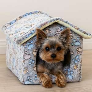 Cuccia Morbida Imbottita per Animali Domestici con Design a Stelle, Calda e Confortevole, Letto per Cani e Gatti da Interno, Taglia Piccola - Product Image 2