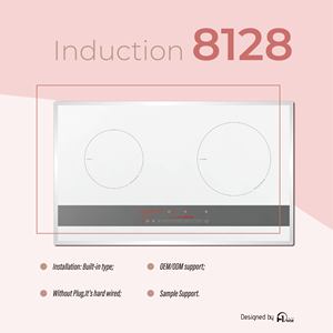 Table de cuisson à <span class=keywords><strong>induction</strong></span> double <span class=keywords><strong>2</strong></span> brûleurs encastrable, cuisinière électrique avec capteur tactile, écran LED, branchement 220V / 3700W, usage domestique - Product Image 5