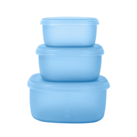 Conteneur alimentaire réutilisable en silicone, 200 ml, 300 ml, 600 ml, boîte de conservation transparente pour soupes et fruits, garde au frais