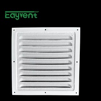 Grille de ventilation murale carrée en alliage d'aluminium, étanche à la pluie, avec moustiquaire anti-insectes, couvercle de ventilation extérieur résistant aux intempéries, HVAC