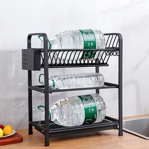 Dish Drying Rack With 3-Tier With Drainboard Cutlery Holder Cup Holder And Rustproof Dish Drainer For Kitchen Counter Dish Rack