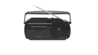 Enregistreur et lecteur de cassettes rétro portable avec radio mono AM/FM