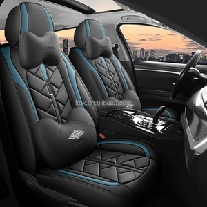 ปลอกหุ้มเบาะรถยนต์หนัง Nappa ระบายอากาศได้ดี ครอบคลุมเต็มรูปแบบ เหมาะสำหรับ Toyota Corolla Camry RAV4 <span class=keywords><strong>Yaris</strong></span> ใช้ในครอบครัว ปรับปรุงภายในรถยนต์ - Product Image 2