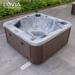 Baignoire de massage SPA, jacuzzi pour 6 personnes, baignoire chaude en acrylique pour l'extérieur, pour les fêtes - Product Image 1