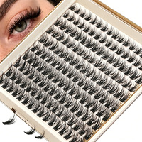 Cils en faux vison de qualité supérieure, faits à la main, doux, pour un volume 20D, courbure D, effet œil de chat élégant, pour maquillage de fête, en cachemire