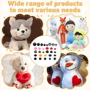 1110 Piezas de <span class=keywords><strong>Ojos</strong></span> <span class=keywords><strong>y</strong></span> <span class=keywords><strong>Narices</strong></span> de Seguridad con Arandelas <span class=keywords><strong>para</strong></span> Manualidades de Ganchillo, <span class=keywords><strong>Ojos</strong></span> de Plástico <span class=keywords><strong>para</strong></span> Muñecos Amigurumi <span class=keywords><strong>y</strong></span> Animales de Peluche, 6-14mm - Product Image 5