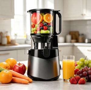Extractor de Jugos de Presión en Frío de Masticación Lenta, <span class=keywords><strong>Licuadora</strong></span> con Boca de Alimentación Grande y Motor Silencioso, <span class=keywords><strong>Licuadora</strong></span> de Frutas y Verduras para el Hogar y la Cocina - Product Image 2