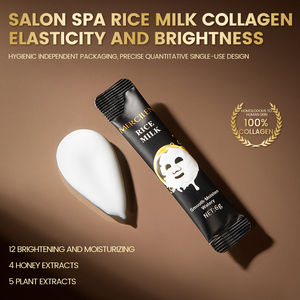 Mascarilla Facial <span class=keywords><strong>de</strong></span> Leche <span class=keywords><strong>de</strong></span> Arroz con Colágeno y Levadura, Iluminadora, Elástica e Hidratante, 6g*10 Paquetes, Precio <span class=keywords><strong>de</strong></span> Fábrica OEM/ODM - Product Image 4