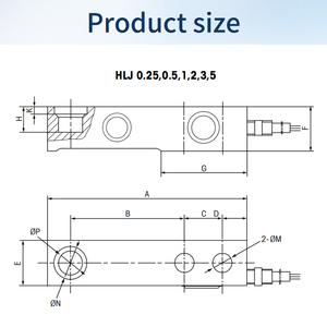 Celda de Carga Tipo Viga HLJ - Disponible en Capacidades de 250kg/500kg/1t/2t/3t/5t, Clase de Precisión C3 - Product Image 3