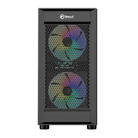 Boîtier d'ordinateur de jeu M-ATX de nouvelle conception, panneau frontal en maille horizontale en verre trempé, boîtier PC