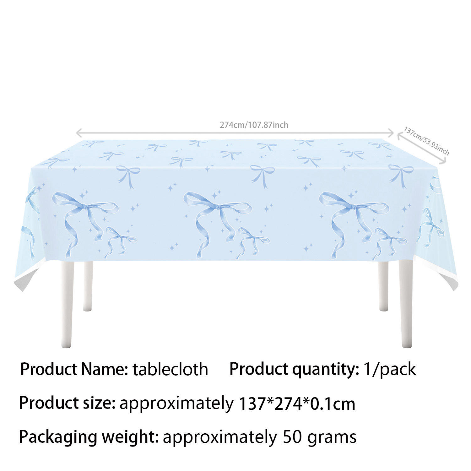 blue   Tablecloth (137*274cm)