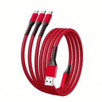 Câble USB de charge rapide 3-en-1 1,2 m Type C Micro USB pour téléphone Android et imprimante, courant 6A
