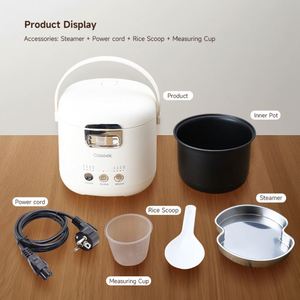 Vente en gros usine : Nouvelle mini-cuiseuse à riz automatique 1,2 L (2 tasses) avec minuteur et fonction maintien au chaud, cuiseur vapeur pour la cuisson du riz - Product Image 5