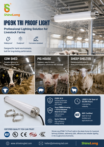 ไฟ LED แบบ Tri-Proof มาตรฐาน IP69K กันน้ำ กันสนิม สำหรับโรงงานแปรรูปอาหารและฟาร์มปศุสัตว์ - Product Image 2