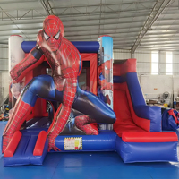 Château gonflable pour enfants Spider-Man avec toboggan pour les fêtes, les entreprises, OEM, ODM