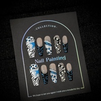 Uñas Postizas de Lujo Hechas a Mano, Color Naranja Mate, Diseño de Leopardo Negro, Flor 3D, Uñas Stiletto, Uñas Falsas Reutilizables